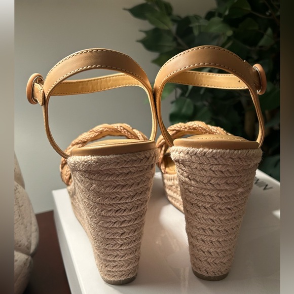 Nine West Hosana 3 Tan Wedge Sandal Size 9 - Picture 8 of 10